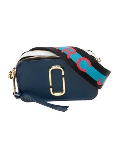 Pre-owned Marc Jacobs Saffiano Leather Crossbody Bag In Blue