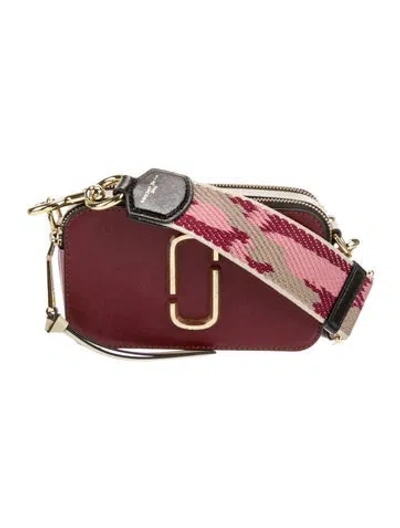 Pre-owned Marc Jacobs Saffiano Leather Crossbody Bag In Burgundy