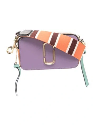 Pre-owned Marc Jacobs Saffiano Leather Crossbody Bag In Purple