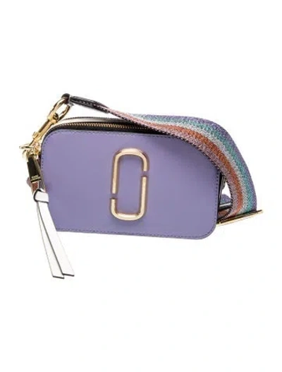 Pre-owned Marc Jacobs Saffiano Leather Crossbody Bag In Purple