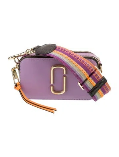 Pre-owned Marc Jacobs Saffiano Leather Messenger Bag W/ Tags In Purple