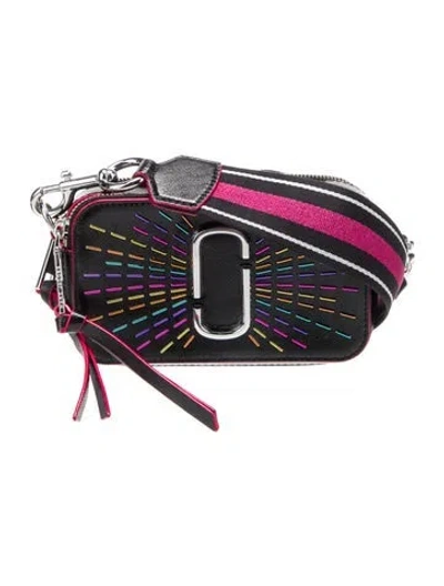 Pre-owned Marc Jacobs Saffiano Leather Shoulder Bag In Black