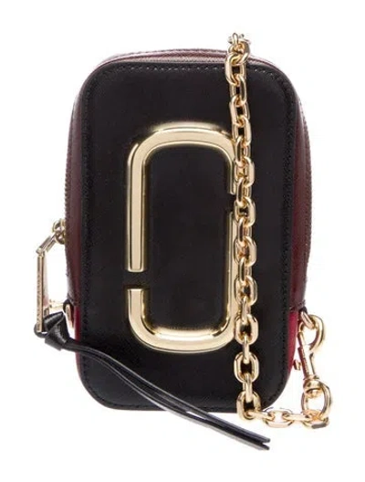 Pre-owned Marc Jacobs Saffiano Leather Shoulder Bag In Black