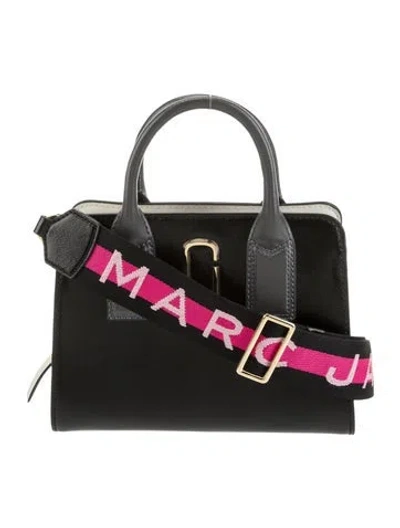 Pre-owned Marc Jacobs Saffiano Leather Top Handle Bag In Black