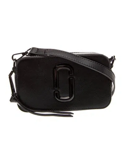 Pre-owned Marc Jacobs Saffiano Leather Top Handle Bag In Black