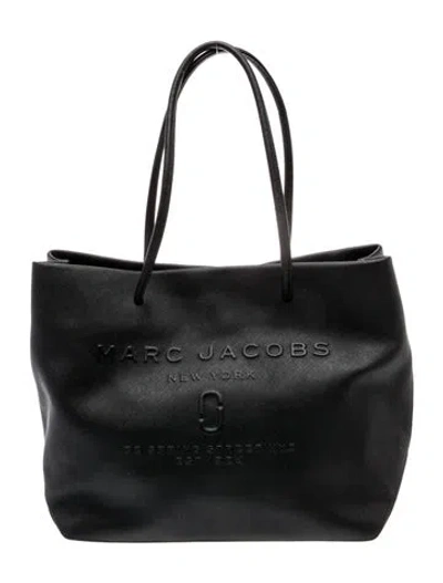 Pre-owned Marc Jacobs Saffiano Leather Tote In Black