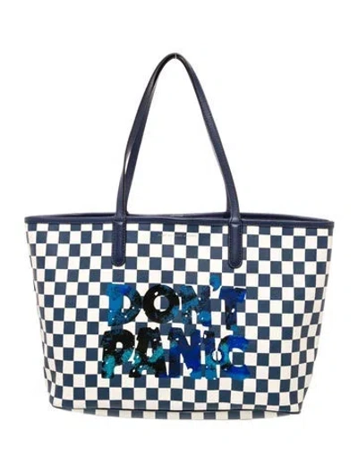 Pre-owned Marc Jacobs Saffiano Leather Tote In Blue