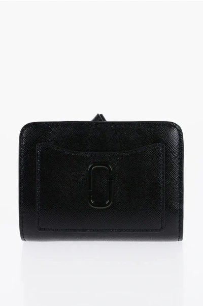 Marc Jacobs Saffiano Leather Wallet In Black