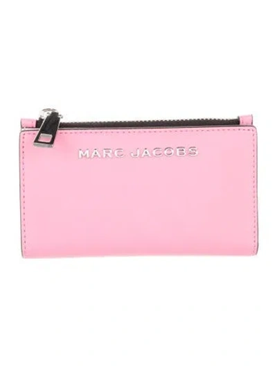 Pre-owned Marc Jacobs Saffiano Leather Wallet In Pink