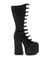 Marc Jacobs Black 'the Rhinestone Kiki Knee-high' Tall Boots In Black