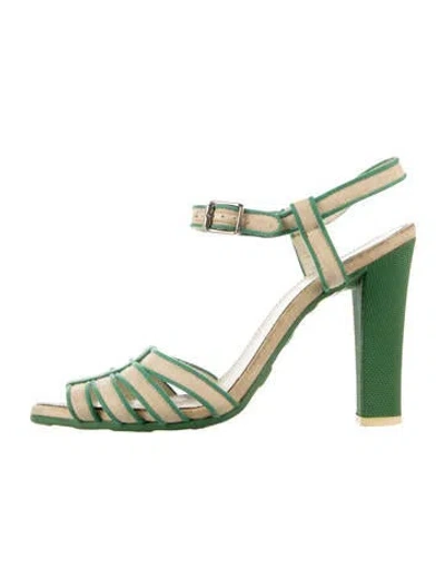 Pre-owned Marc Jacobs Sandals In Green