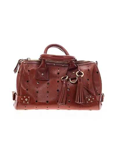 Pre-owned Marc Jacobs Satchel In Burgundy