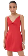Marc Jacobs 'the Satin Bow Dress' Mini Dress In Red