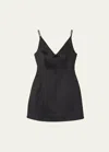 Marc Jacobs 'the Satin Bow Dress' Mini Dress In Black