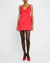 Marc Jacobs 'the Satin Bow Dress' Mini Dress In Siren