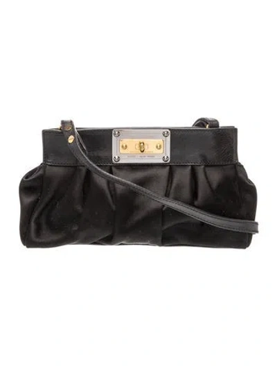 Pre-owned Marc Jacobs Satin Crossbody Bag In Black