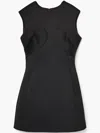 Marc Jacobs Seamed Up Satin Sleeveless Mini Dress In Black