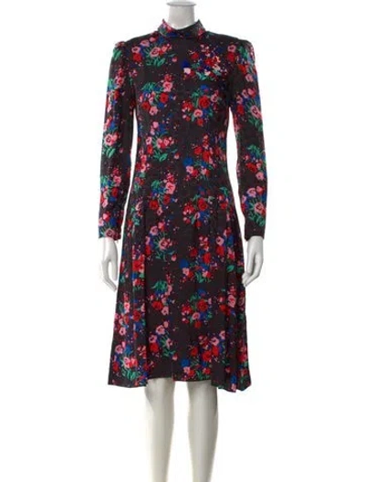 Pre-owned Marc Jacobs Satin Midi Length Dress In Black
