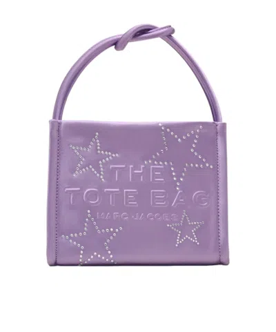 Marc Jacobs Satin Mini Tote Bag In Purple