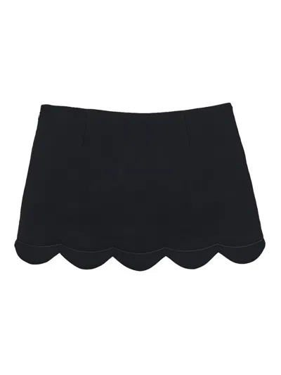Marc Jacobs Daisy-embroidered Mini Skirt In Black