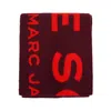 Marc Jacobs Logo Fringed Scarf In Red