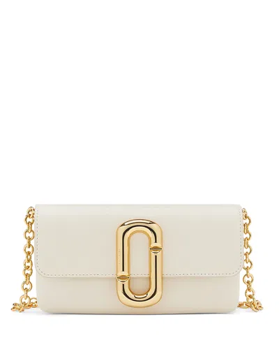 Marc Jacobs Scene Leather Wallet Crossbody In Neutral