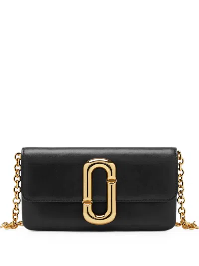 Marc Jacobs Scene Logo-plaque Wallet On Chain In Black