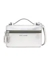 Marc Jacobs Mini Structured Handbag With Zip-around Closure In Silver