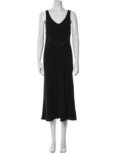 Pre-owned Marc Jacobs Scoop Neck Long Dress In Black