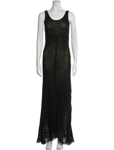 Pre-owned Marc Jacobs Scoop Neck Long Dress In Black
