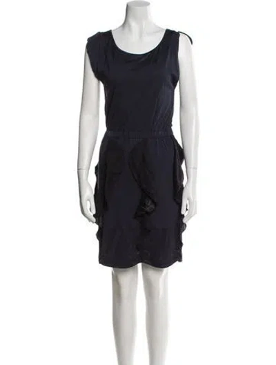 Pre-owned Marc Jacobs Scoop Neck Mini Dress In Blue