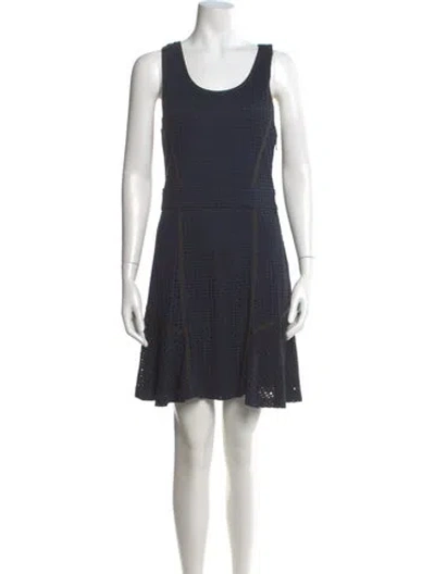 Pre-owned Marc Jacobs Scoop Neck Mini Dress In Blue