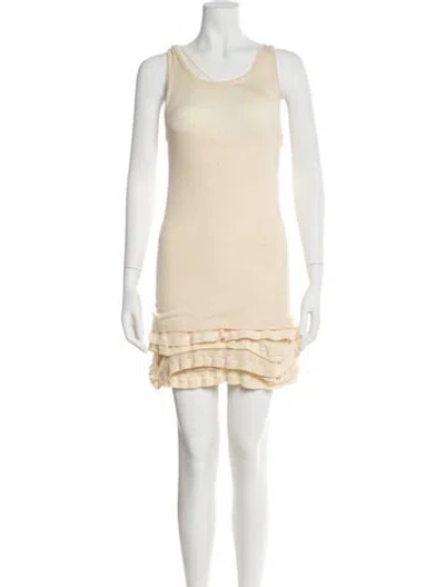 Pre-owned Marc Jacobs Scoop Neck Mini Dress In Neutral