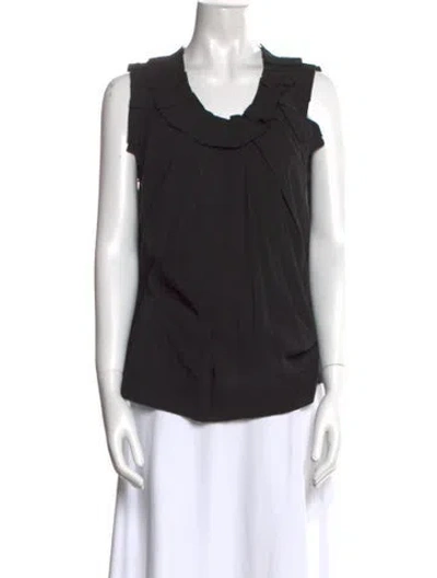 Pre-owned Marc Jacobs Scoop Neck Sleeveless Top In Black