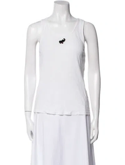 Pre-owned Marc Jacobs Scoop Neck Sleeveless Top In White