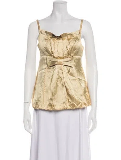 Pre-owned Marc Jacobs Scoop Neck Sleeveless Top In Yellow