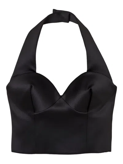 Marc Jacobs Sculpted Halter-neck Top In Black