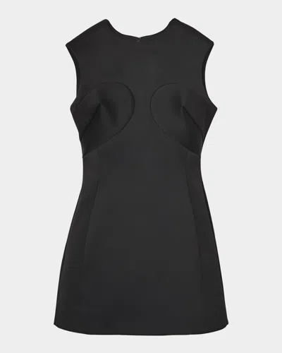 MARC JACOBS SEAMED UP SATIN SLEEVELESS MINI DRESS