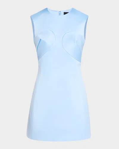 MARC JACOBS SEAMED UP SATIN SLEEVELESS MINI DRESS