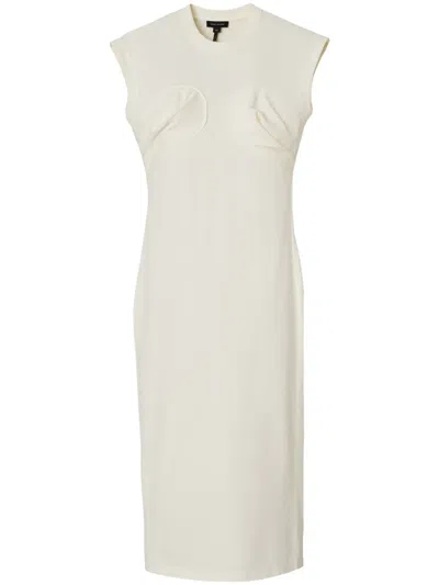 Marc Jacobs Ribbed-knit Cotton Midi Dress In 中性色