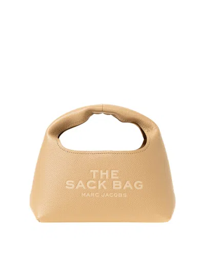 Marc Jacobs Semi-circular Leather Handbag With Embossed Branding