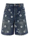 Marc Jacobs Sequin Daisy Wide Leg Bermuda Shorts