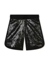 Marc Jacobs Sequin-embellished Drawstring Shorts In Black