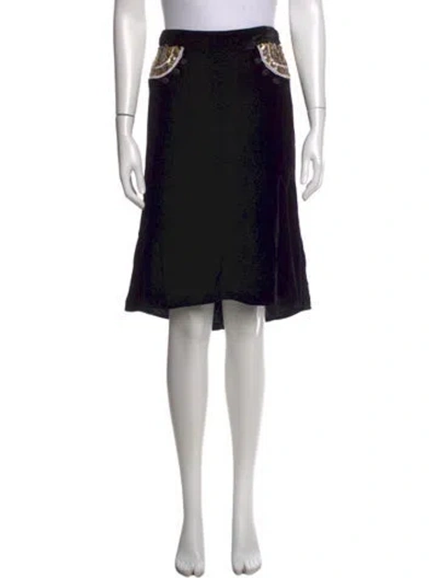 Pre-owned Marc Jacobs Sequin Embellishments Midi Length Skirt In Black