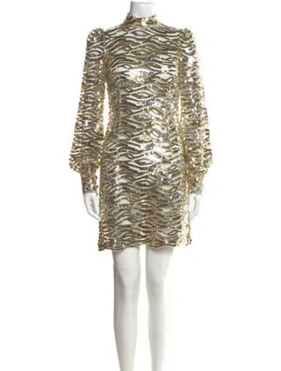 Pre-owned Marc Jacobs Sequin Mini Dress In Gold