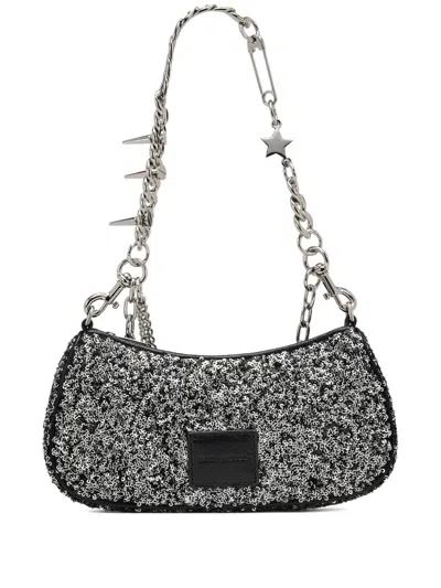 Marc Jacobs Sequina Charm Shoulder Bag In Silver