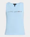 Marc Jacobs Blue Sequin Daisy Tank Top In Sky Blue
