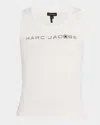 Marc Jacobs White Tank Top With Embroidered Logo In White