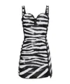 Marc Jacobs The Zebra Glossy Sequined Dress In Black