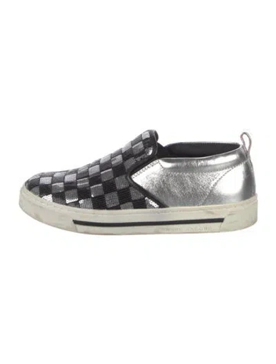 Pre-owned Marc Jacobs Sequins Plaid Print Sneakers In Multi